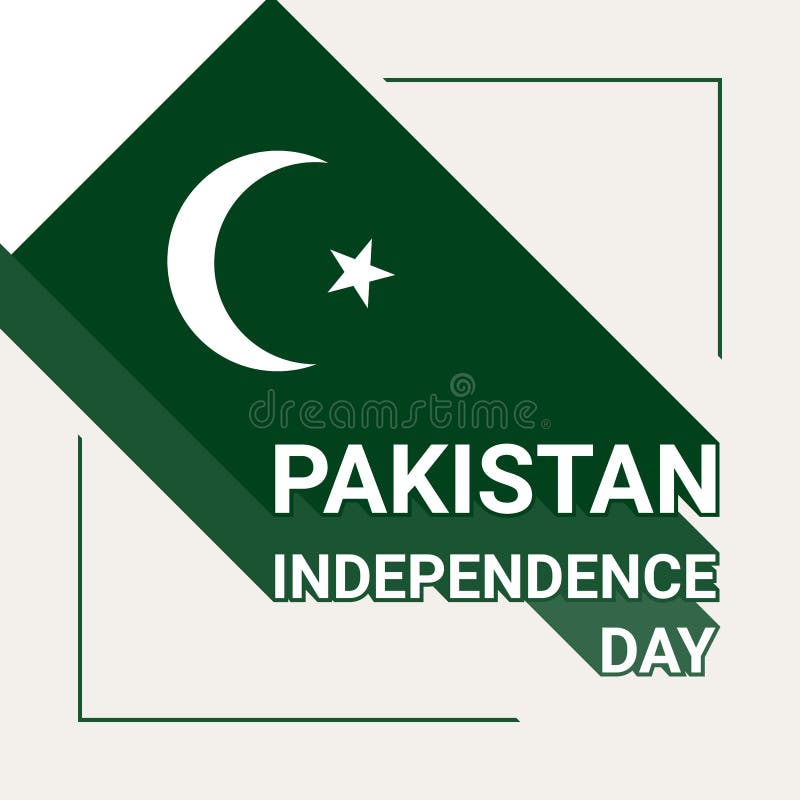 Pakistan dnia niepodległości kartka z pozdrowieniami z flagą Pakistan ilustracji Pakistan dnia niepodległości kartka z pozdrowieniami z flagą Pakistan ilustracji
