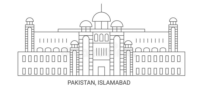 Pakistan, Islamabad Travel Landmark Vector Illustration Stock Vector ...