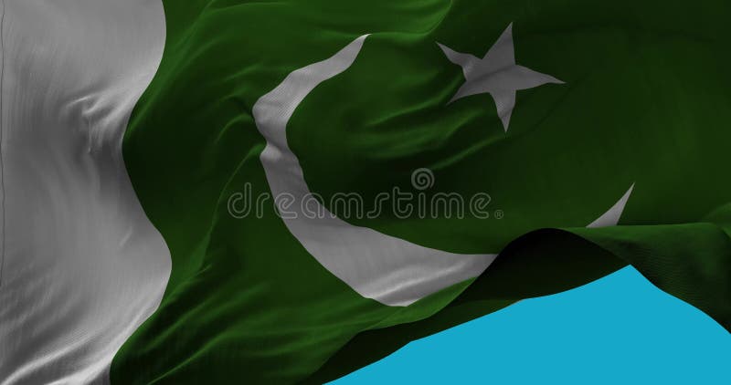Pakistanskt vinka för nationsflagga i vindultrarapiden
