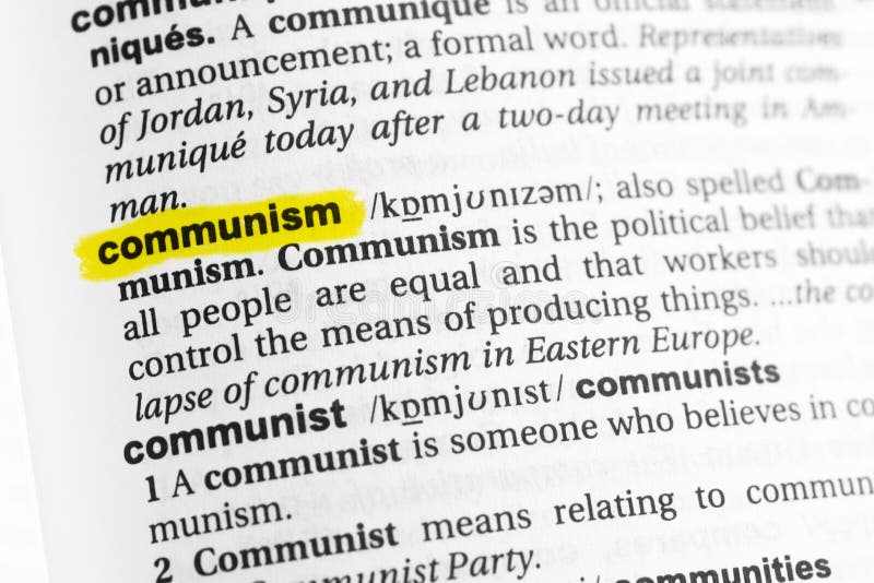 Palabra inglesa destacada y x22; communism& x22; y su definición en el diccionario