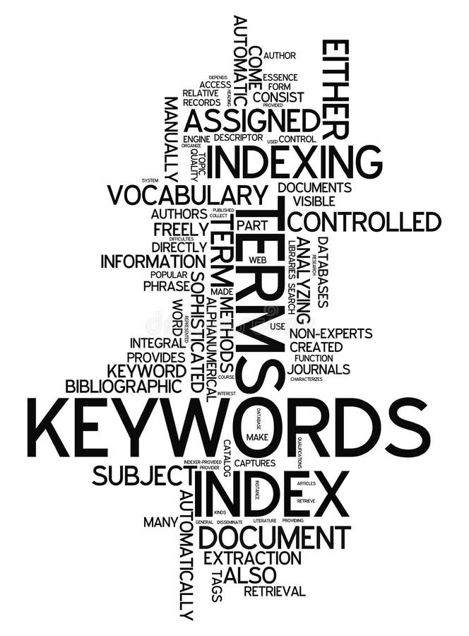 Palabras Claves De La Nube De La Palabra Stock de ilustración