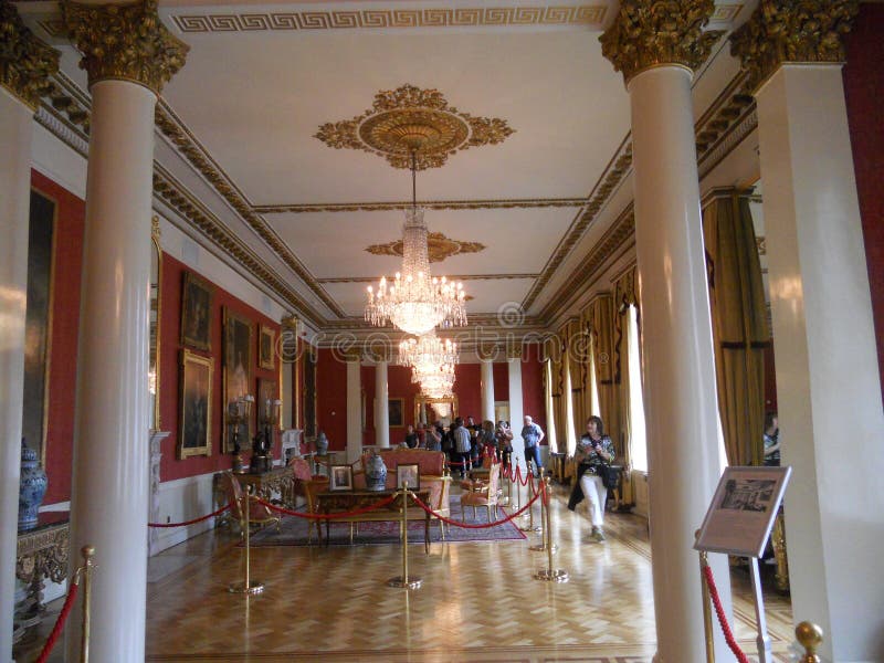 Palace of Dublin, Ireland. Interiors. Editorial Stock Photo Image of