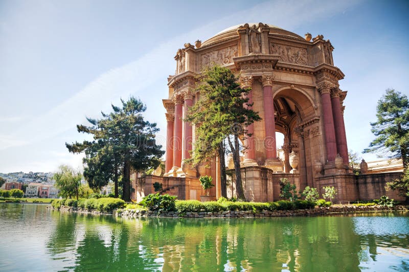 The Palace of Fine Arts in San Francisco Stock Photo Image of water