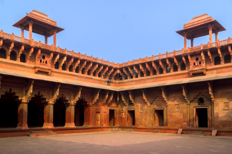 Palace inside of the Red Fort, Agra, India