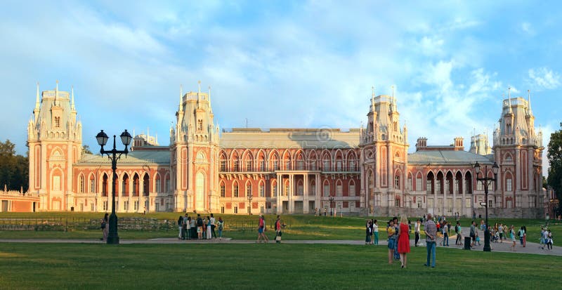 Palace of queen Ekaterina Second Great in Tsaritsino, Moscow, Ru