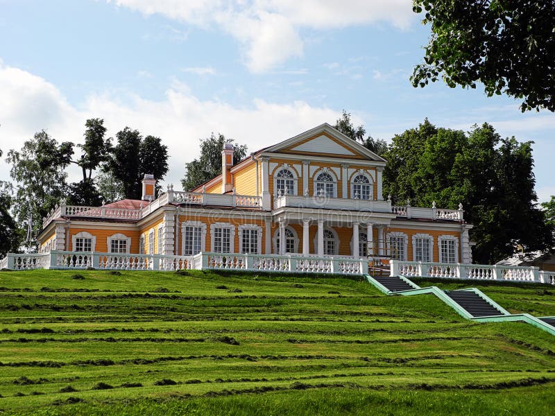 Palace in town of Strelna in Russia.