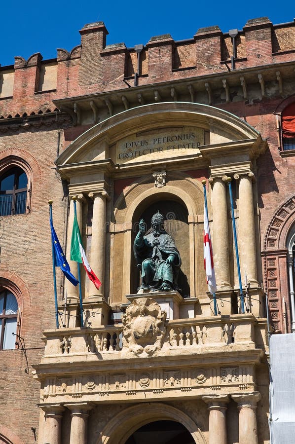 Palacio De Accursio. Bolonia. EmiliaRomagna. Italia. Imagen de archivo