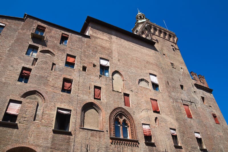 Palacio De Accursio. Bolonia. EmiliaRomagna. Italia. Imagen de archivo