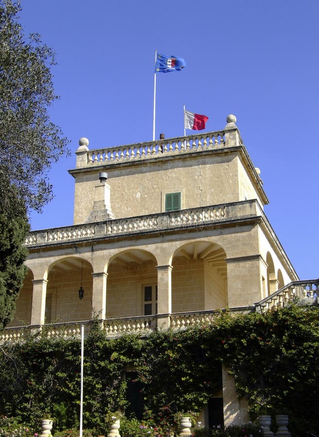 Baroque Architecture on medieval building in Malta - San Anton Palace. Baroque Architecture on medieval building in Malta - San Anton Palace