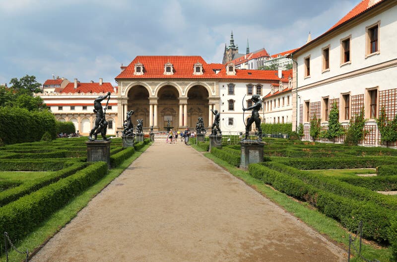 Palacio de Wallenstein en el ¡Strana, Praga, actualmente el hogar de Malà del senado de la República Checa foto de archivo libre de regalías Palacio de Wallenstein en el ¡Strana, Praga, actualmente el hogar de Malà del senado de la República Checa foto de archivo libre de regalías