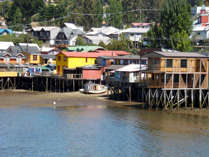 Palafitos de Chiloé fotos de archivo Palafitos de Chiloé fotos de archivo