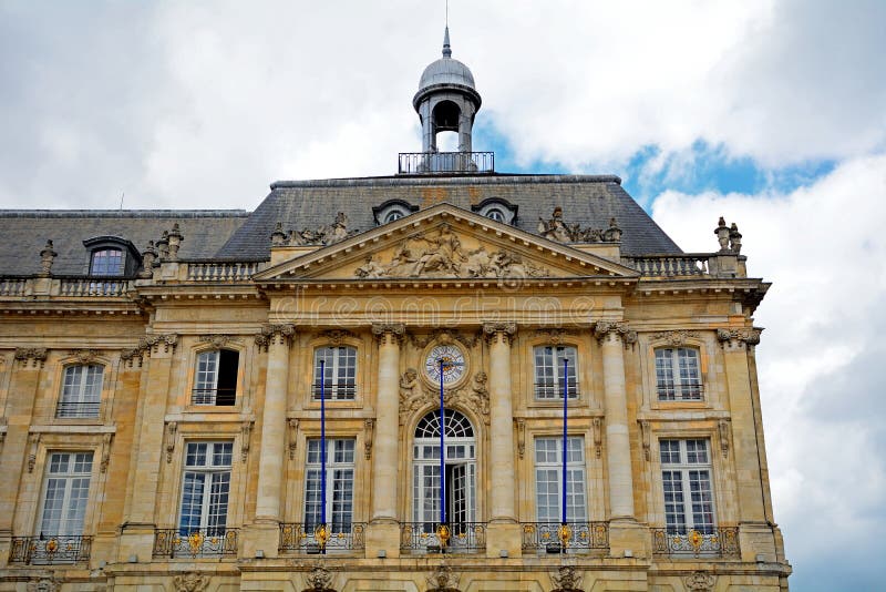 Palais de la Bourse, Bordeaux, Frankreich stockfotografie Palais de la Bourse, Bordeaux, Frankreich stockfotografie