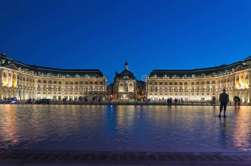 Palais de la Bourse en Burdeos, Francia fotografía de archivo