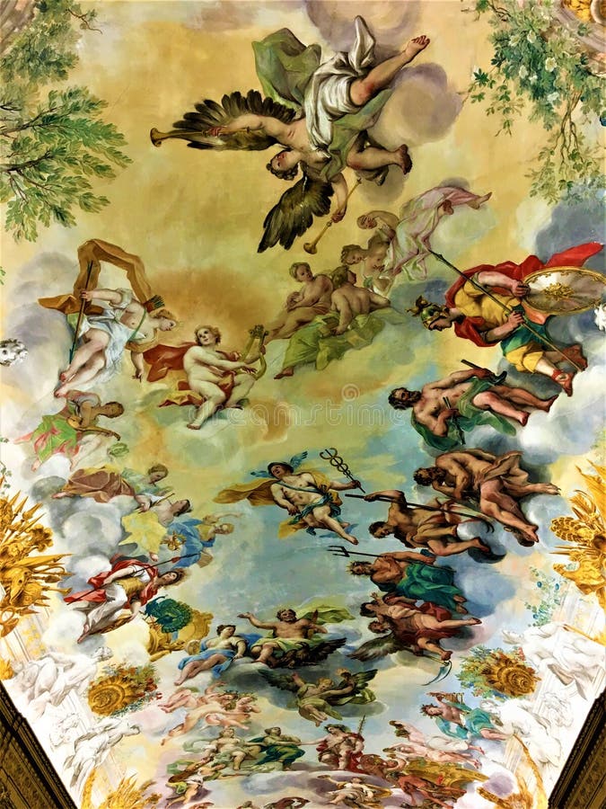 Palais et fresque de Buonaccorsi dans Macerata, Marche, Italie photo libre de droits Palais et fresque de Buonaccorsi dans Macerata, Marche, Italie photo libre de droits