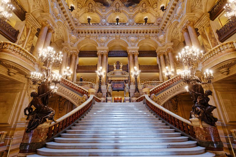 Palais Garnier, opera av Paris, inre och detaljer royaltyfria foton Palais Garnier, opera av Paris, inre och detaljer royaltyfria foton
