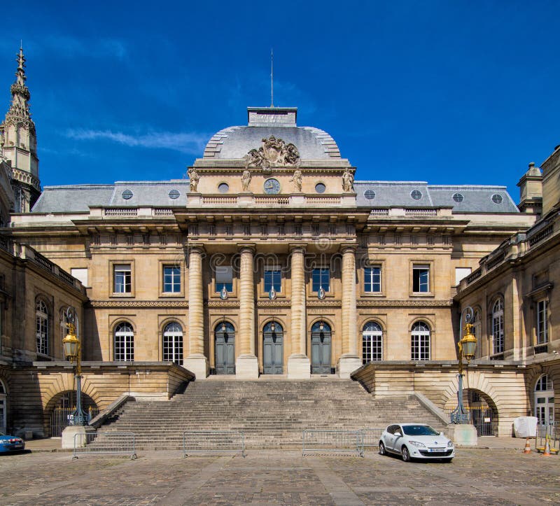 Palais De Justice Auf Ile De La Cite In Paris Redaktionelles Bild