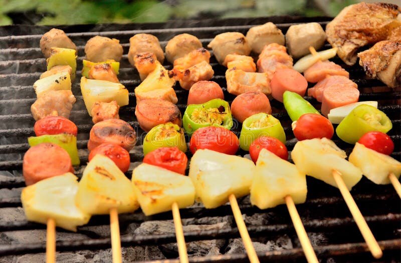 Palatable pork barbeque stock image. Image of hotdog - 59696493