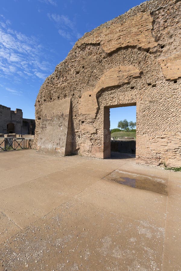 Palatine Hill, view of the ruins of several important ancient  buildings, Rome, Italy royalty free stock photography