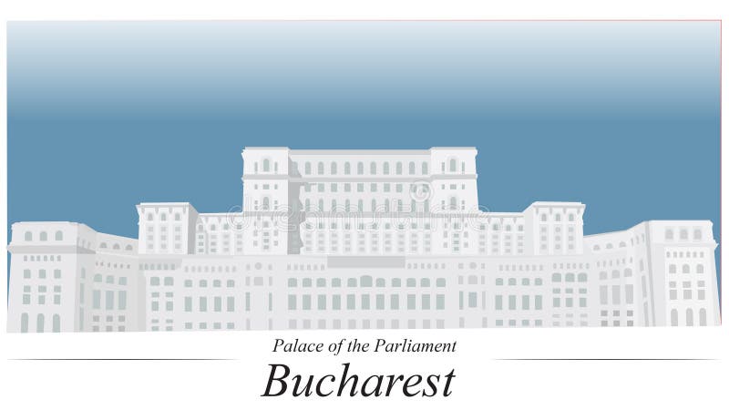 Palatul Parlamentului București vector illustration