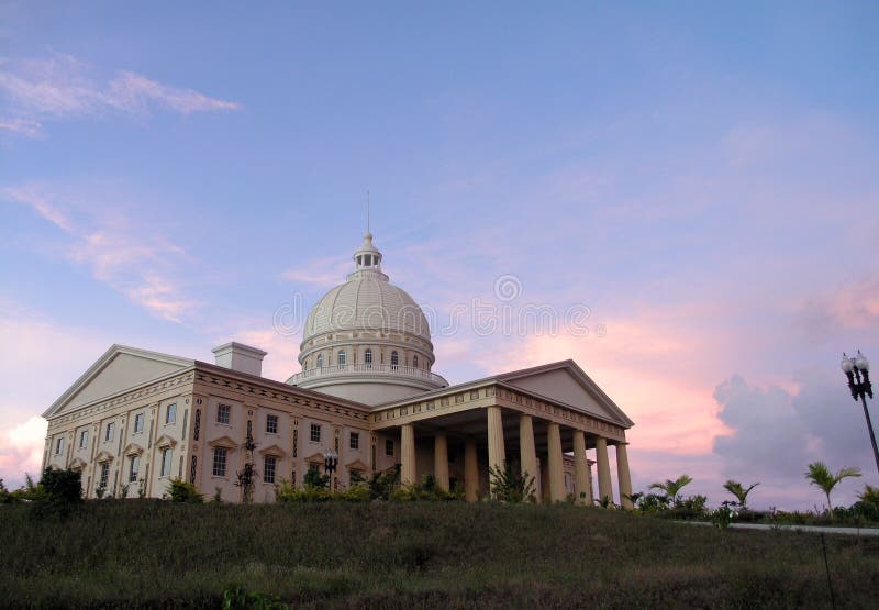 Palau Capitol Building at Sunset Stock Image Image of landmark, place