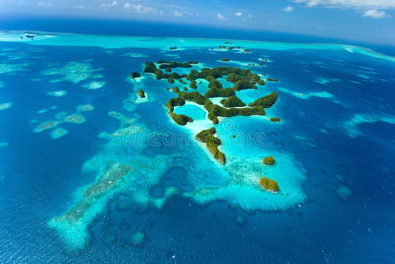 Palau islands from above