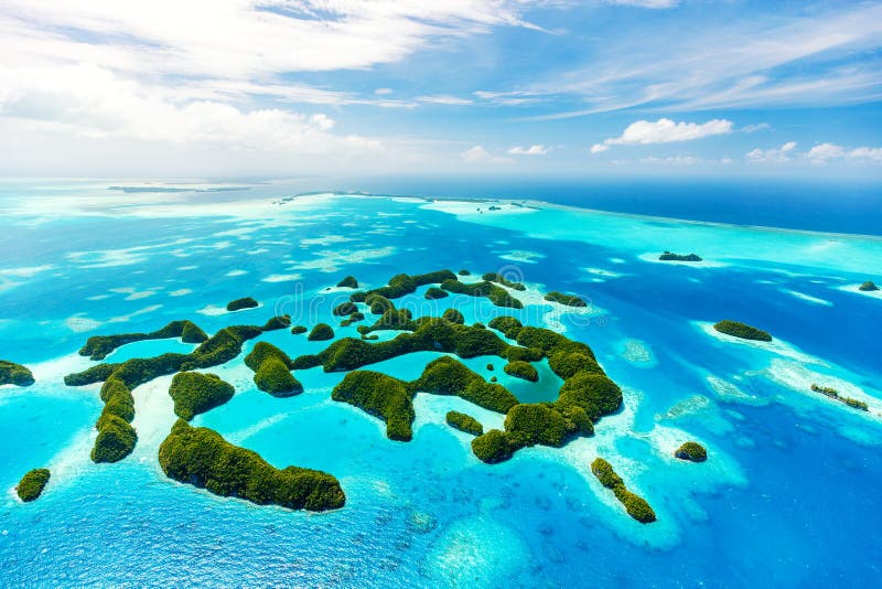 Palau islands from above