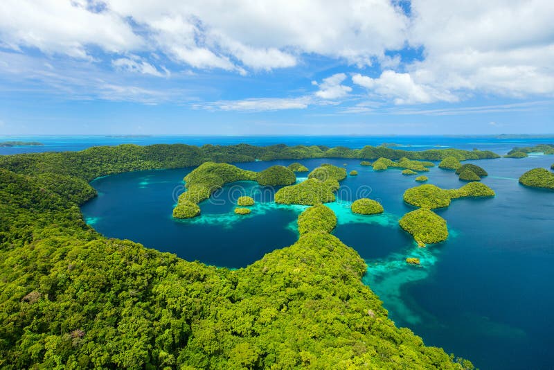 Palau islands from above