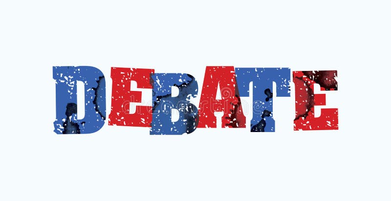 Palavra carimbada conceito Art Illustration do debate ilustração stock Palavra carimbada conceito Art Illustration do debate ilustração stock