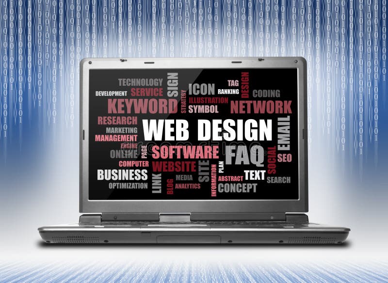 Nuvem de palavras ou etiquetas de design web ilustração stock