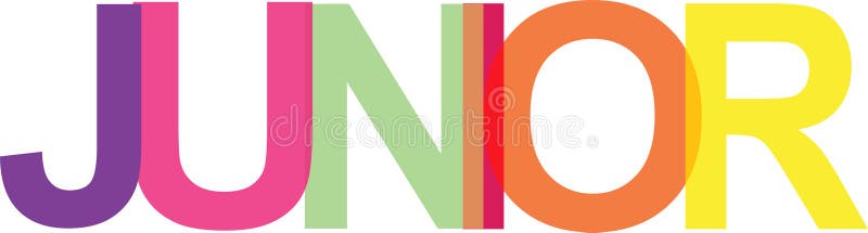 Palavra júnior em branco ilustração royalty free