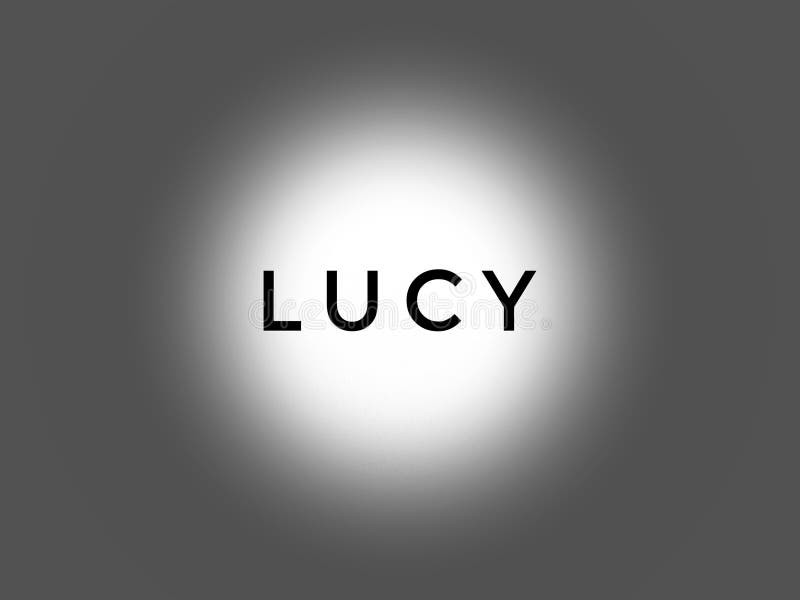 A Palavra Lucy No Fundo Branco Do Ponto Claro Foto de Stock - Imagem de filme, ponto: 149596912
