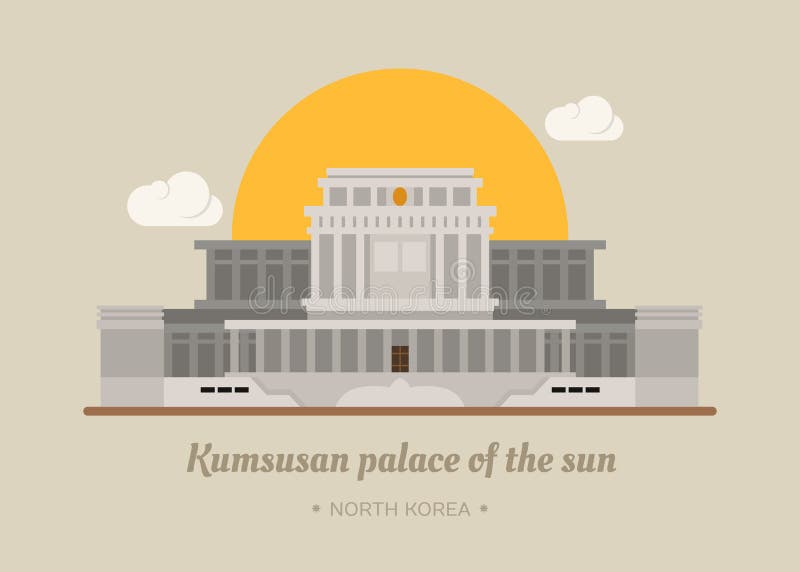 Palazzo del sole, Corea del Nord di Kumsusan royalty illustrazione gratis