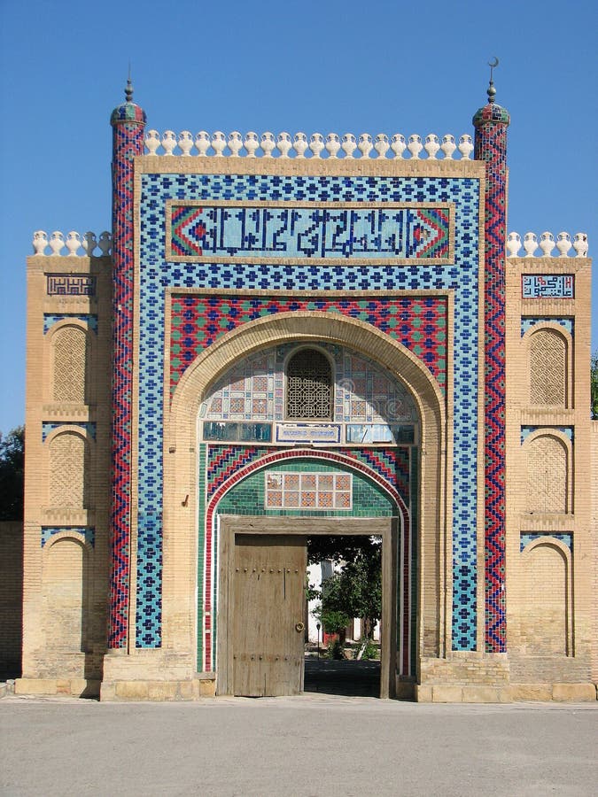 Palazzo di Sitorai Mokhi-Khosa dell'entrata a Buchara fotografia stock libera da diritti Palazzo di Sitorai Mokhi-Khosa dell'entrata a Buchara fotografia stock libera da diritti