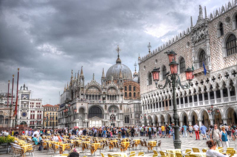 Palazzo Ducale E Piazza San Marco, Venezia, Italia (HDR) Immagine Stock ...