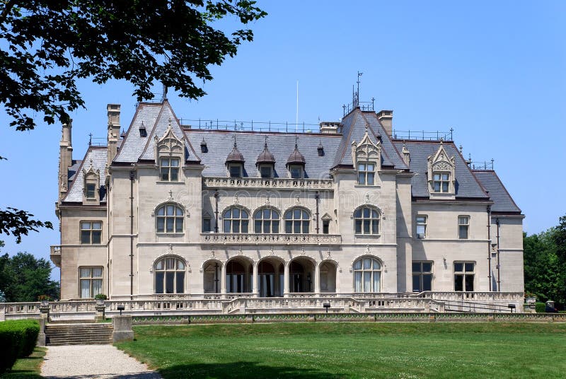 Salve Regina University in historic Ochre Court Mansion, in the style of a French chateau. Salve Regina University in historic Ochre Court Mansion, in the style of a French chateau