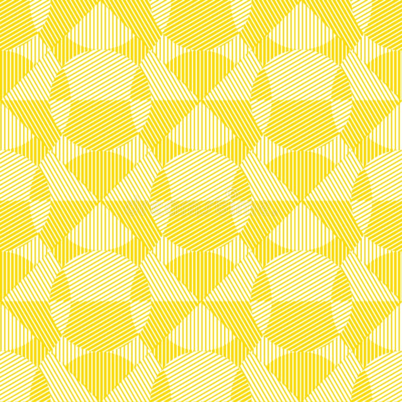 Pale Yellow Geometric Seamless Pattern Stock Vector Illustration Of