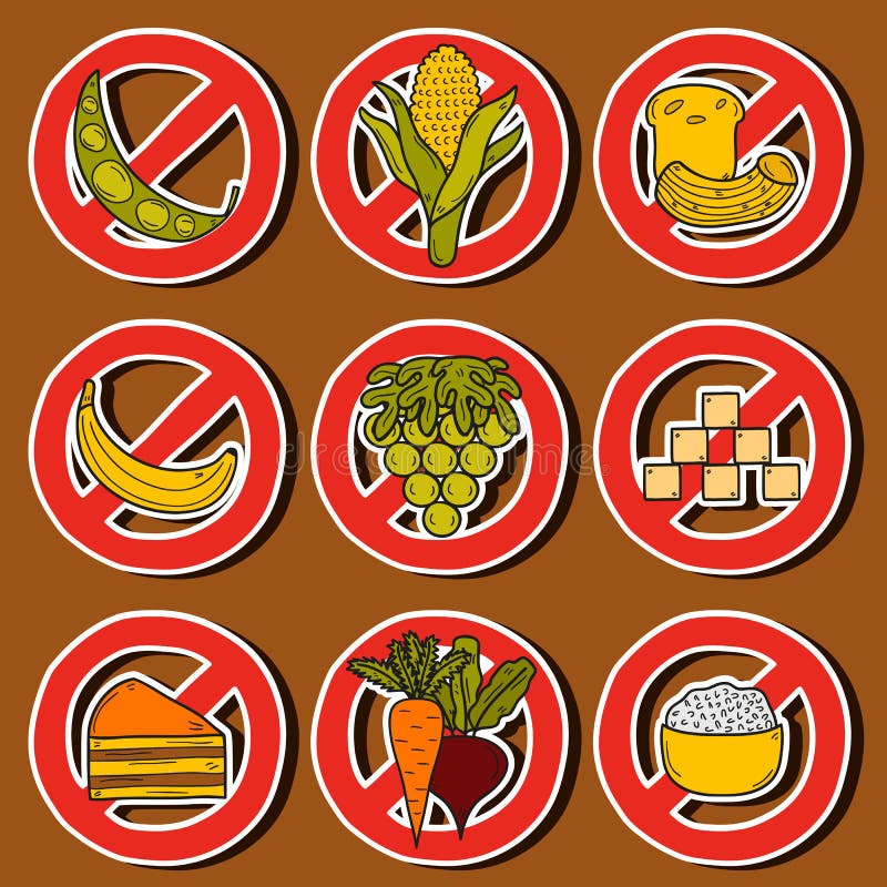 Paleo diet stickers royalty free illustration Paleo diet stickers royalty free illustration