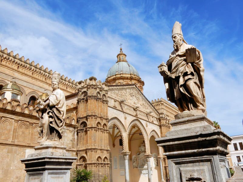 Palermo Cathedral, church of the Roman Catholic Archdiocese of Palermo, Sicily, Italy royalty free stock photos Palermo Cathedral, church of the Roman Catholic Archdiocese of Palermo, Sicily, Italy royalty free stock photos
