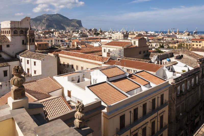 Palermo Landscape stock photo. Image of church, gulf 13971978