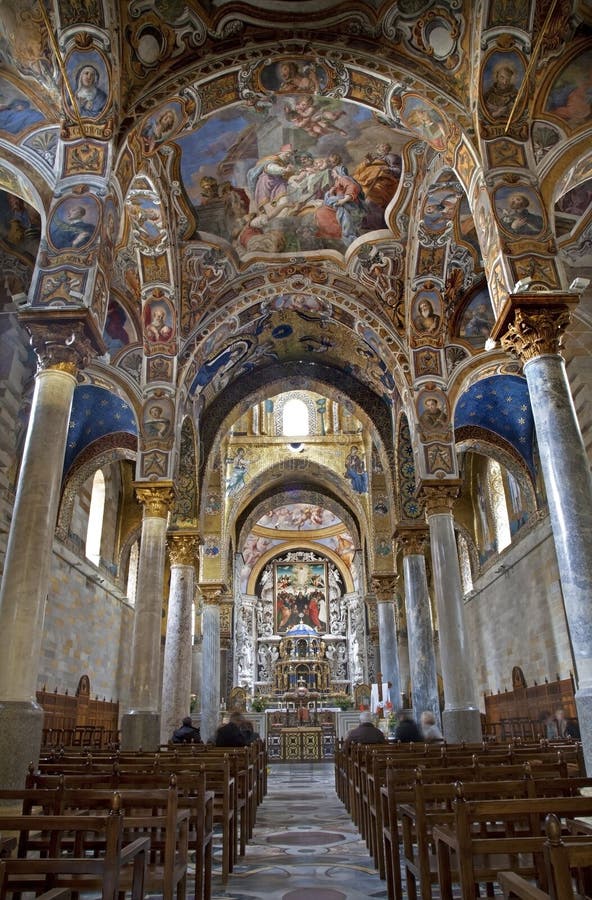 Palermo Main Nave From Church Of Santa Maria Dell