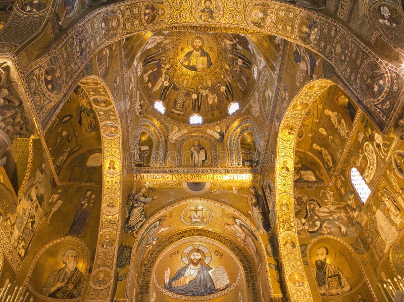 Palermo - mosaico de Cappella Palatina - capela de Palatine