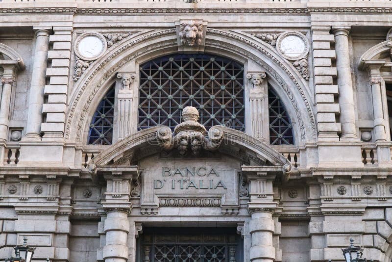 Palermo, Sicily Italy:  Bank of Italy in downtown of Palermo. Palermo, Sicily Italy:  Bank of Italy in downtown of Palermo.