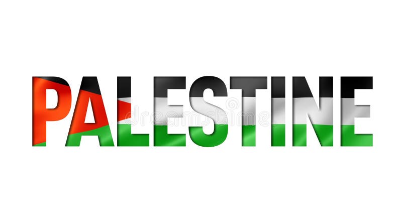 Palestine flag text font