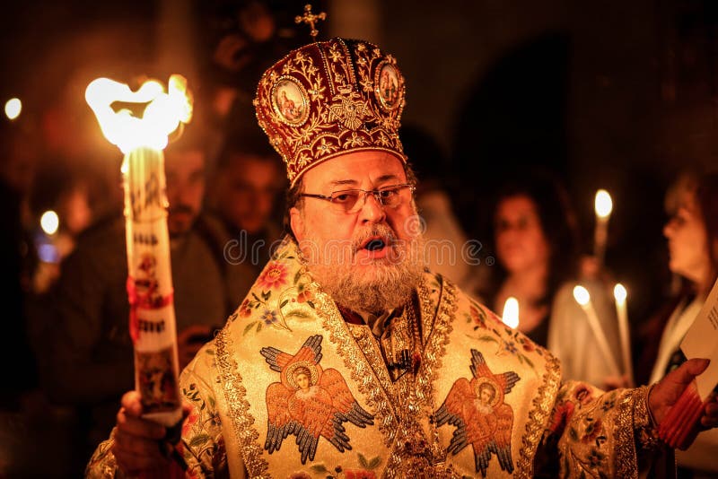 Palestinian Christians at the St. Porphyrius Church in Gaza.