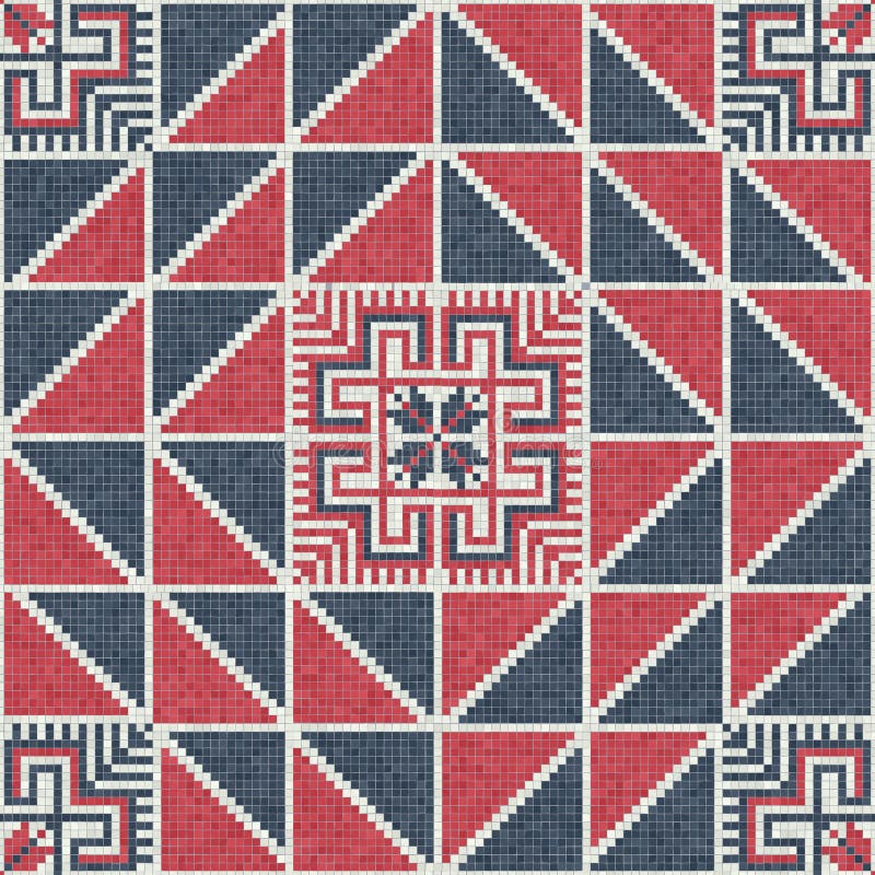 Palestinian mosaic pattern 9 stock illustration