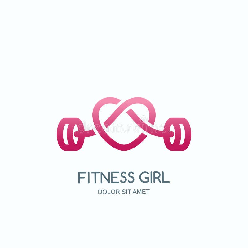 Palestra femminile di forma fisica Vector il logo, l'icona o l'emblema con forma rosa del cuore del bilanciere Progettazione per illustrazione vettoriale Palestra femminile di forma fisica Vector il logo, l'icona o l'emblema con forma rosa del cuore del bilanciere Progettazione per illustrazione vettoriale