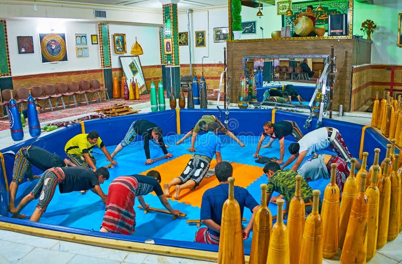 Palestra persiana tradizionale, Kerman, Iran fotografie stock