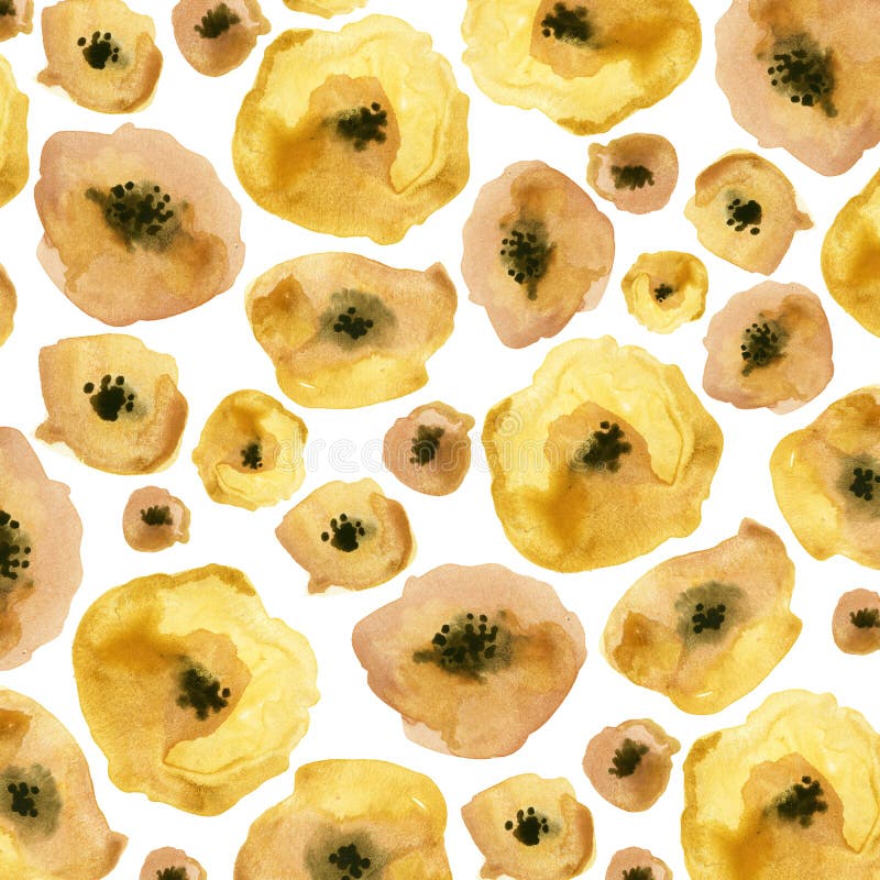 Paleta del oro del fondo de la acuarela de la flor libre illustration Paleta del oro del fondo de la acuarela de la flor libre illustration