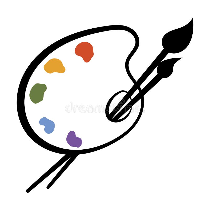 Paleta grafiki z farbami Stylizowana paleta Paleta logo z farbami Paleta dla ilustracji wektora wykonawcy