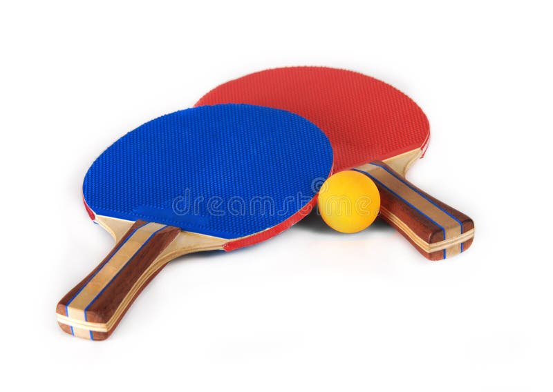 Paletas y bola del ping-pong imagenes de archivo Paletas y bola del ping-pong imagenes de archivo